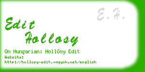 edit hollosy business card