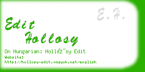 edit hollosy business card